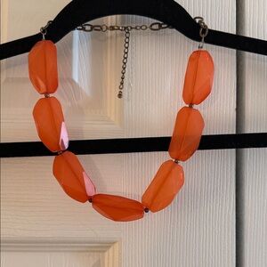 Bold Orange Geometric Necklace